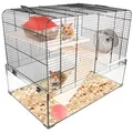 Flamingo Kleintierkäfig Hamsterkäfig Vitru schwarz 2 schwarz