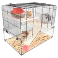 Flamingo Hamsterkäfig/Nagerkäfig Vitru schwarz 2, UVP 154,00 EUR, NEU
