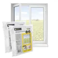 EASYmaxx Fliegengitter Fenster | Moskitonetz, Montage ohne Bohren | zuschneidbarer Insektenschutz Fenster bis 130 x 150 cm | Mückenschutz | Fliegennetz Klettband selbstklebend [2 Stück]