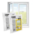 EASYmaxx Insektenschutz-Fensterrahmen Moskitonetz Fenster 130x150cm weiß mit Klettverschluss,  2er Set, (2-St), Klett ohne Bohren & Schrauben Schutz vor Mücken Insekten Fliegen