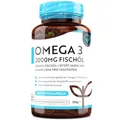 Omega 3 Kapseln hochdosiert 240-2000mg Fischöl Kapseln mit 660mg EPA & 440mg DHA pro Portion - Omega 3 Öl, Reines Fischöl aus nachhaltiger Fischerei - Geprüft/Zertifiziert in Deutschland - Nutravita