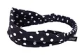 axy Haarband Yoga Stirnband Headband Hairband Wunderschön Damen Haarschmuck Sport Stirnbänder HB4 (Dunkelgrau-Weiss-Punkt, Extra breit)