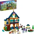 LEGO 41683 Friends Reiterhof im Wald, Pferdestall Spielzeug mit Pferden und Pony Figuren - Beige