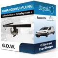 G.D.W. Anhängekupplung abnehmbar passend für Citroen Berlingo 11.2011-05.2018 FP