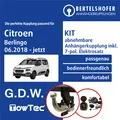 Für CITROEN Berlingo Typ ER/ EC/ K9 06.2018-jetzt AHK abn +7pol spez E-Satz ABE