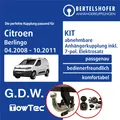 Für CITROEN Berlingo Typ B9 04.2008-10.2011 AHK abn +7pol spez. E-Satz TOP