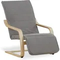 Homestyle4u Relaxsessel in Grau Cord 2636
