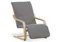 Homestyle4u Relaxsessel Sessel Cord Stoff Grau Fernsehsessel gepolstert weich bequem Relaxstuh (1 Stuhl, 1-St., Stuhl mit Bezug), Bezug abnehmbar, Fußteil verstellbar, Schwingsessel, Essstuhl