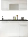BASIC by Balculina Pantryküche Jazz Singleküche, Breite 160 cm, wahlweise mit E-Geräten und Mikrowelle