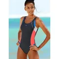 KangaROOS Badeanzug in sportlichem Design und mit Shaping-Effekt grau 40