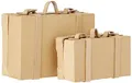 Creativ 263990 Mini-Koffer im Vintage-Stil aus Pappmaché, 2-teiliges Set, Beige