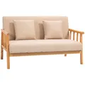 HOMCOM Sofa, 2-Sitzer, LxBxH: 123 x 69 x 74 cm - beige