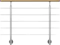 DOLLE Geländerset PS 031 Aluminium mit Buchehandlauf 150 cm