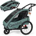 Qeridoo Fahrradanhänger QUPA 2 Plus Mineral Blue- Neuware