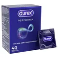 Durex Performa Kondome – Aktverlängernde Kondome mit 5% benzocainhaltigem Gel & mit Easy-On-Form – 40 Kondome (1er Pack)