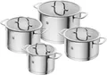 Zwilling Topfset 4-teilig TrueFlow Edelstahl mit Glasdeckel 66920-004-0
