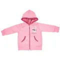 Miuko Hoodie für Mädchen pink, Hoody Jacke mit Reißverschluss, Motiv Blumenkranz 100% Baumwolle, Größen 74 - 128 rosa 98/104