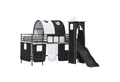 vidaXL Kinderloftbett Schwarz 100 x 200 cm Metall (1-tlg)