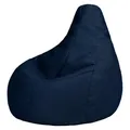 Icon Performance Mesh Gaming Sitzsack XXL, Marineblau, Webstoff, Groß Sitzsack Erwachsene mit Füllung, Bean Bag, Gaming Stuhl, Lounge Sessel, Lounge Stuhl, Schlafzimmer, Wohnzimmer