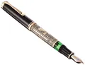 Pelikan Füllhalter Toledo 900, Schwarz, Feder M (mittel), hochwertiger Kolbenfüller im Geschenk-Etui, 921387