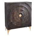 riess-ambiente.de Handgearbeitetes Highboard GOLDEN Sunset 120cm schwarz Gold Mangoholz