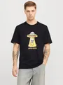 T-Shirt "JORANATOMY SKULL TEE SS CREW NECK LN", Gr. S, Black