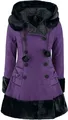 Hell Bunny Wintermantel Damen Sarah Jane Coat lila S