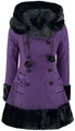 Hell Bunny Wintermantel Damen Sarah Jane Coat lila S