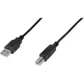 Assmann - Digitus Usb-kabel Usb 2.0 Usb-a Stecker, Usb-b Stecker 1.00 M Schwarz Rund, Doppelt Geschirmt Ak-300