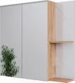 Badspiegelschrank Vicco Irma Weiß Hochglanz 80 x 75 cm, Model 52081