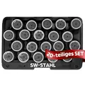 SW-Stahl 02383L 20tlg Felgenschloss Demontage Satz Schlüssel Set Adapter für VW