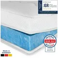AM Qualitätsmatratzen, Topper Premium Gelschaum-Topper, Memory Foam, 8 cm hoch, 140x200 cm weiß 140 cm x 200 cm x 8 cm