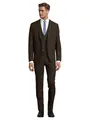 Steffen Klein Herren Anzug - Dreiteiler - Slim Fit - Größe 48 - Business Anzug mit Weste - Elastischer Komfort - Braun