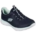 Skechers SUMMITS Slip-On Sneaker Freizeitschuh, Komfortschuh mit stoßdämpfender Zwischensohle blau 40 EU