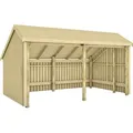 Plus Gartenhaus Multi 2 Module 445 X 258 Cm Natur Gartenhäuser Holz