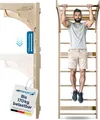 ArtSport Sprossenwand für Erwachsene & Indoor - aus Holz mit Klimmzugstange - Natur