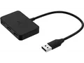 ISY IHU 1002, USB Hub, Schwarz