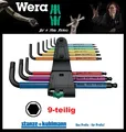 WERA Winkelschraubendrehersatz 950 SPKL/ SM N SB 9-teilig Kugelkopf farbcodiert