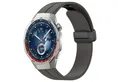 Wigento Smartwatch-Armband Für Huawei Watch GT 5 Pro 46mm Silikon Magnetisches Armband D- Grau, Magnetisches Silikonarmband mit Faltschließe