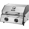 Taino Platinum Compact Tischgrill 2 Brenner Gasgrill Edelstahl Kompakt Camping BBQ