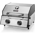 TAINO PLATINUM COMPACT Tischgrill 2 Brenner Gasgrill Edelstahl Kompakt Camping BBQ