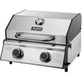 Taino - Platinum Compact Tischgrill 2 Brenner Gasgrill Edelstahl Kompakt Camping Bbq