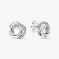 PANDORA Ohrstecker Sterlingsilber weiße Steine Für Immer Verschlungen 291076C01