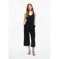 s.Oliver Jumpsuit Overall Ärmelloser Overall aus Interlockjersey mit Gürtel schwarz XL (42)