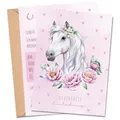 MeinBaby123® Einladungskarten Kindergeburtstag inkl. 10 Umschläge, Kindergeburtstag Jungs und Mädchen, Geburtstagseinladungen Kinder rosa