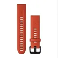 Garmin - QUICKFIT Silikon Armband (2-teilig) 20 mm Breite, 110 mm Länge - Flammenrot