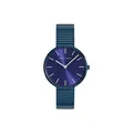 ADORA AD8432 Damenuhr Armbanduhr Quarzuhr 5Bar Edelstahl  blau