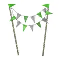 Frau WunderVoll® KUCHENGIRLANDE GRÜN/Topper, Kuchenstecker, Muffin, Geburtstagskuchen, Dekoration, Deko, Kinder, Party, Hochzeit, Hochzeitstorte, Geburtstag