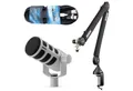 RØDE Mikrofon Rode Mikrofon Podmic USB Weiss mit PSA-1+ Stativ und Kabel (Set), hochwertiges Mikrofon