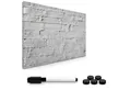 Navaris Magnettafel Magnetpinnwand Memoboard - 60x40 cm abwaschbar mit Halterung, (1-tlg)